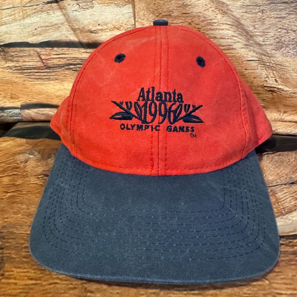 Vintage 1996 Atlanta Olympic Games Hat Logo 7 Snapback Cap Red Black Centennial